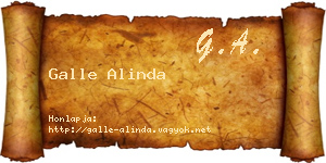 Galle Alinda névjegykártya
